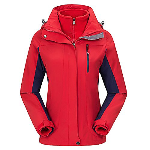 

Women's Hiking Softshell Jacket Hiking Fleece Jacket Winter Outdoor Lightweight Windproof Breathable Quick Dry Jacket Top Fishing Climbing Camping / Hiking / Caving Lake blue Red Rose Red