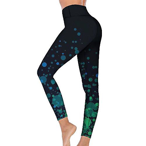 

21Grams Women's High Waist Yoga Pants Cropped Leggings Tummy Control Butt Lift Breathable Black Fitness Gym Workout Running Winter Sports Activewear High Elasticity