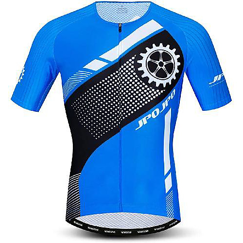 

21Grams Men's Short Sleeve Cycling Jersey Blue Gear Bike Jersey Mountain Bike MTB Road Bike Cycling Breathable Quick Dry Sports Clothing Apparel / Athletic