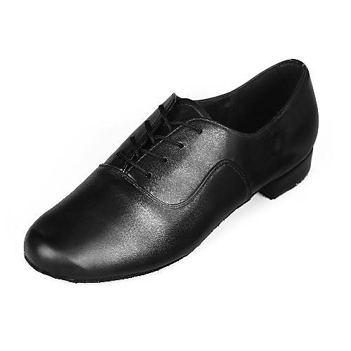 

Men's Latin Shoes Ballroom Shoes Line Dance Heel Low Heel Black Lace-up