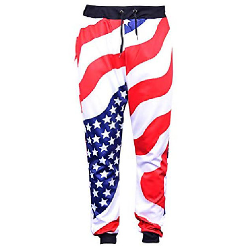 

unisex 3d print usa jogger pants mens sport pants trousers