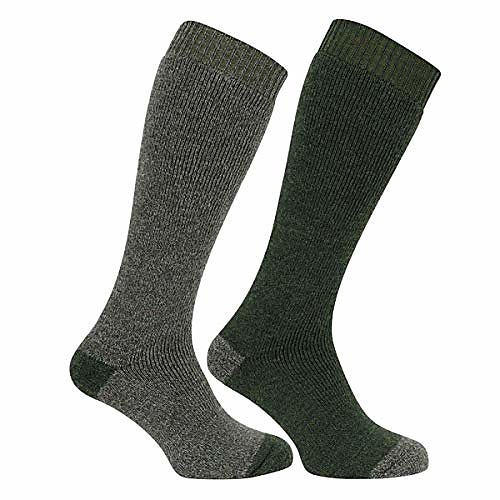 

1903 country long socks (twin pack) - tweed/loden small small