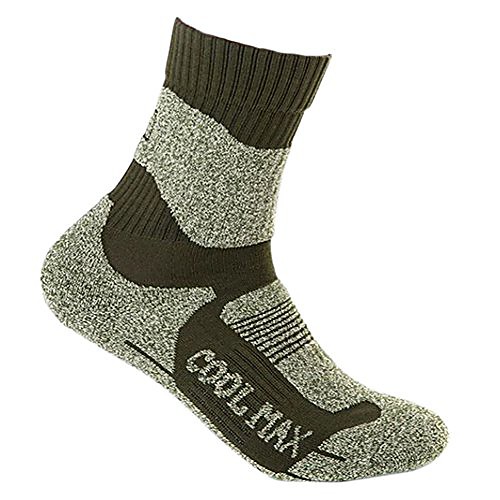 

army green hiking socks mens coolmax sports socks 2pairs,one size l(9.6-10.8'')