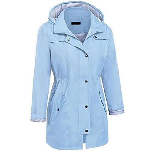 

lightweight rainwear waterproof hoodie running windbreaker jacket lake blue