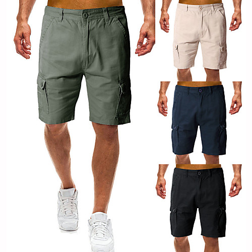 

Men's Hiking Shorts Hiking Cargo Shorts Solid Color Outdoor 10 Breathable Ventilation Soft Comfortable Cotton Shorts Bottoms Black Army Green Khaki Dark Navy Hunting Fishing Climbing 28 29 30 36 38