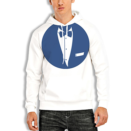 

Men's Pullover Hoodie Sweatshirt Graphic 3D Print Daily 3D Print 3D Print Casual Hoodies Sweatshirts White