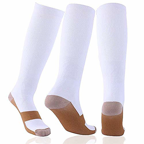 

sport 3 pairs of socks stitching self finger socks running soccer compression pad relief varicose care calf (color: white, size: s / m)