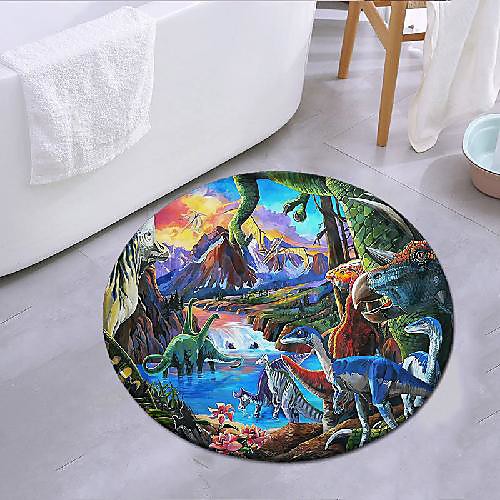 

dinosaur empire round mat carpet door mat bedroom living room carpet study room carpet kitchen bathroom anti-slip mat