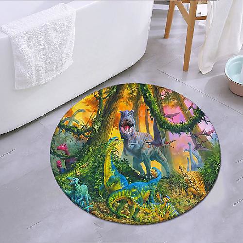 

dinosaur empire round mat carpet door mat bedroom living room carpet study room carpet kitchen bathroom anti-slip mat