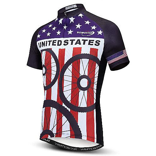 

21Grams Men's Short Sleeve Cycling Jersey Purple Bike Jersey Mountain Bike MTB Road Bike Cycling Breathable Quick Dry Sports Clothing Apparel / Athletic