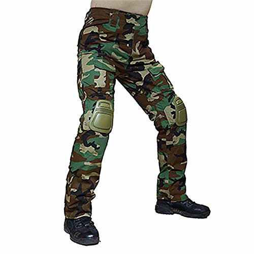 

tactical combat pants with knee pads military training trousers camouflage hunting pants jungle camo 30