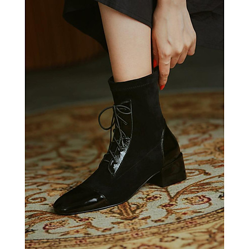 

Women's Boots Chunky Heel Pointed Toe Daily PU Synthetics Black Brown