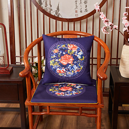 

Cushion Cover New Chinese Style Linen Blended Retro Pillow Case Cover Living Room Bedroom Sofa Cushion Cover Modern Sample Room Cushion Cover