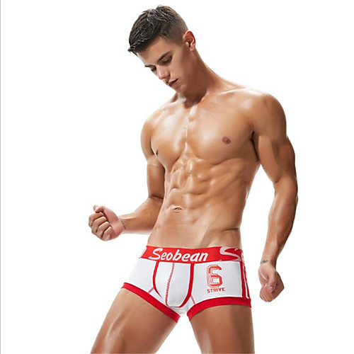 

Men's Mesh Briefs Underwear Mid Waist White Black Blue M L XL