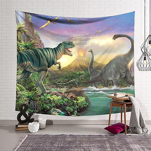 

Wall Tapestry Art Decor Blanket Curtain Hanging Home Bedroom Living Room Decoration Polyester Dinosaur World