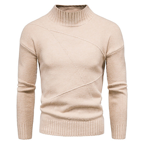 

Men's Stylish Striped Cardigan Long Sleeve Sweater Cardigans Crew Neck Winter White Black Khaki