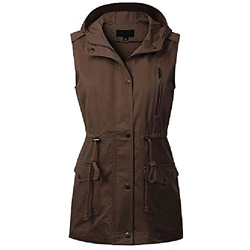 

Women's Hiking Vest / Gilet Fishing Vest Hiking Fleece Jacket Winter Outdoor Solid Color Thermal Warm Lightweight Breathable Quick Dry Top Hunting Fishing Climbing ArmyGreen Red [Plus velvet