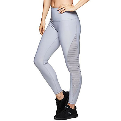 

active women's ankle length mesh detail workout yoga leggings