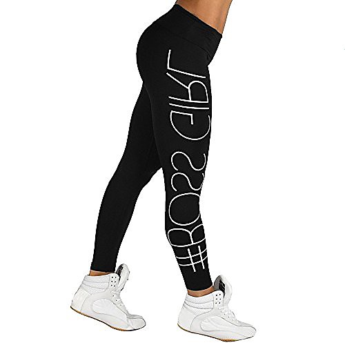 

liraly womens 3d print yoga skinny workout gym leggings fitness sports cropped pants black