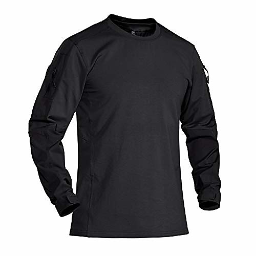 

Men's T shirt Hiking Tee shirt Long Sleeve Tee Tshirt Sweatshirt Top Outdoor Lightweight Breathable Quick Dry Sweat wicking Autumn / Fall Solid Color White Black Red Hunting Fishing Climbing