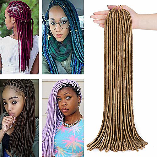 

faux locs weave 20 100g crochet braiding hair extensions 20 strands twist braids synthetic braiding hairpiece light brown