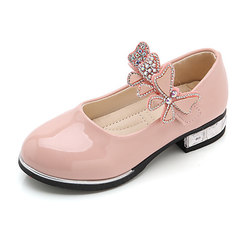 

Girls' Flats Princess Shoes PU Little Kids(4-7ys) Big Kids(7years ) Daily Walking Shoes White Black Pink Spring Fall