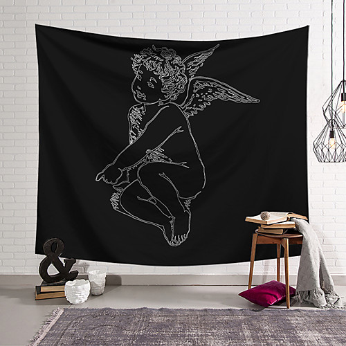 

Valentine's Day Sketch Wall Tapestry Art Decor Blanket Curtain Hanging Home Bedroom Living Room Decoration Cupid