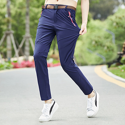 

Women's Hiking Pants Trousers Solid Color Outdoor Standard Fit Waterproof Windproof Breathable Quick Dry Bottoms Royal blue women Black women Black men Army Green Men Khaki Women Fishing Climbing