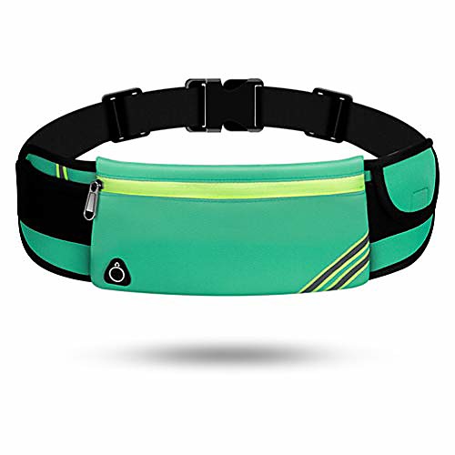 

sport hip bag, bum bag for women and men, belt bag, waterproof running bag, running belt with night reflective tape, fits all cell phones up to 6.5 inches for jogging, hiking, gym