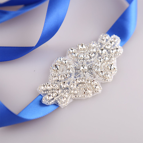 

Satin / Tulle Wedding / Party / Evening Sash With Imitation Pearl / Belt / Appliques Women's Sashes