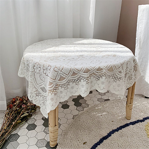 

9090cm Lace Tablecloth Decorative Fabric Table Cover for Outdoor and Indoor Use