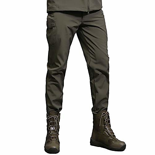 

men's outdoor fleece hiking trousers lightweight breathable windproof walking trousers hunting climbing casual trousers