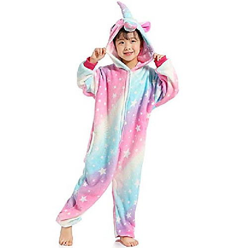 

women's sleepwear kids unicorn onesie animal one-piecepajamas halloween cosplay costume sleepwear (3t,a(star-1))