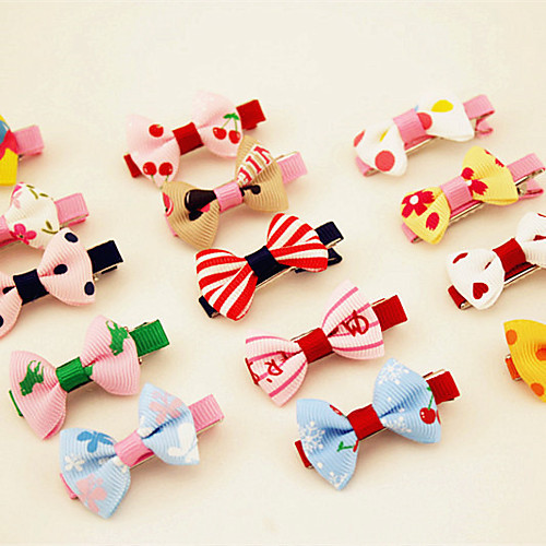 

Dog Cat Pets Ornaments Hair Accessories Portable Mini Soft Cute and Cuddly For Dog / Cat Casual Cute Color Block Cartoon Animal Fabric Rainbow 8pcs