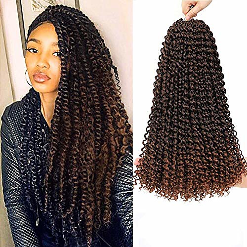 

passion twist hair 6packs 18inch braids for water wave crochet braiding hair synthetic fiber natural twist braiding hair 22 strands/pack (18inch passion twist, t30#)