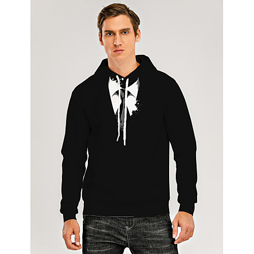 

Men's Pullover Hoodie Sweatshirt Print Graphic 3D Front Pocket Daily 3D Print 3D Print Casual Hoodies Sweatshirts Black