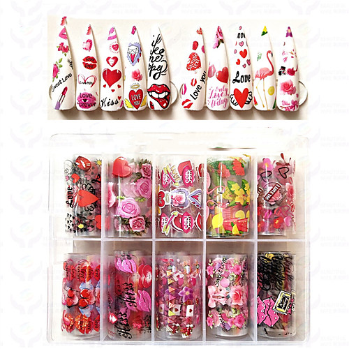 

3 Sets Valentine's Day Star Transfer Paper Sticker Nail Art Star Transfer Paper Starry Paper Christmas Nail Sticker