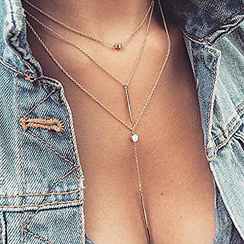 

bohemia layered choker necklace stick bar necklace disc necklace coin necklace silver bar disc pendant necklace for women and girls