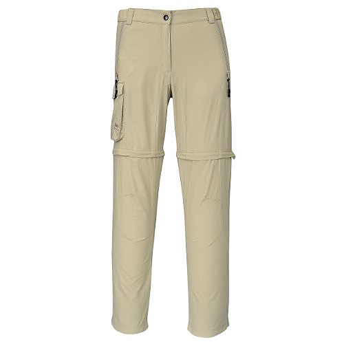 

trekking pants range women quick dry - anti mosquito - uv protection, color: khaki / beige, size: l