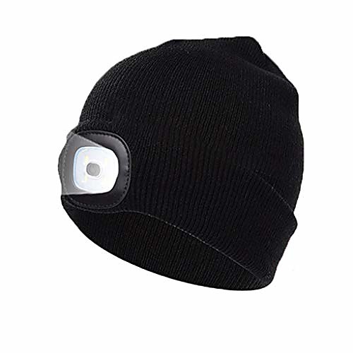 

xiuinserty wool cap for men press button led light , beanie winter hat knitted unisex special christmas tech