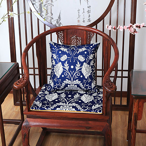 

Cushion Cover New Chinese Style linen Blended Retro Pillow Case Cover Flowers Living Room Bedroom Sofa Cushion Cover Modern Sample Room Cushion Cover