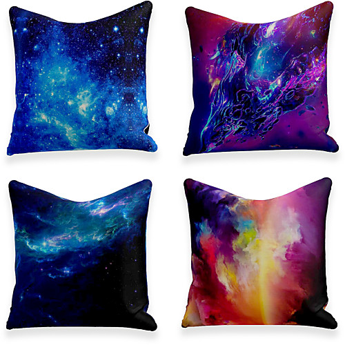 

Cushion Cover 4PC Linen Soft Decorative Square Throw Pillow Cover Cushion Case Pillowcase for Sofa Bedroom 45 x 45 cm (18 x 18 Inch) Superior Quality Machine Washable