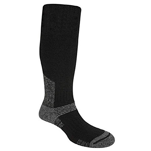 

men's woolfusion summit knee socks - black, size 12 plus