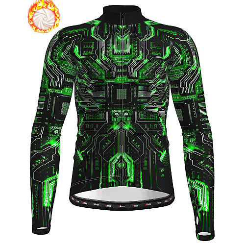 

21Grams Men's Long Sleeve Cycling Jacket Winter Fleece Black Bike Jacket Top Mountain Bike MTB Road Bike Cycling Thermal Warm Fleece Lining Breathable Sports Clothing Apparel / Stretchy / Athleisure