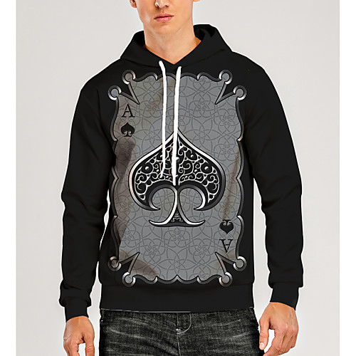 

Men's Pullover Hoodie Sweatshirt Graphic 3D Front Pocket Daily 3D Print 3D Print Casual Hoodies Sweatshirts Gray