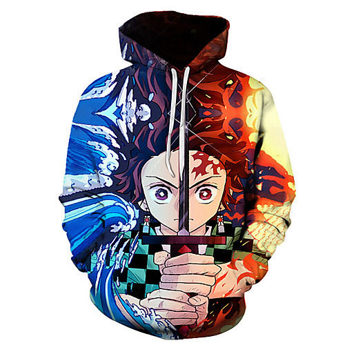 

Inspired by Demon Slayer Kamado Tanjirou Cosplay Costume Hoodie Polyester / Cotton Blend 3D Printing Hoodie For Women's / Men's