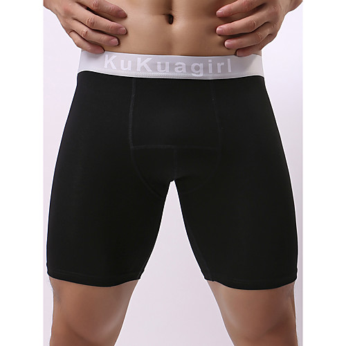 

Men's 1 Piece Basic Boxers Underwear - Normal High Waist White Black Blue L XL XXL