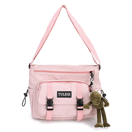 

Unisex Bags Oxford Cloth Polyester Crossbody Bag Solid Colored Character Daily Going out 2021 MessengerBag Black Blue Blushing Pink