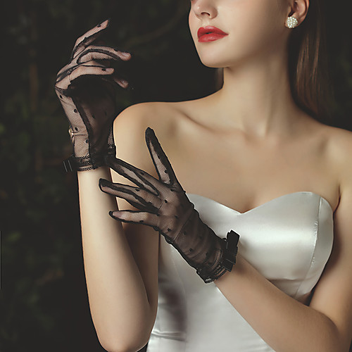 

Lace Suit Length Glove Vintage Style / Elegant With Trim