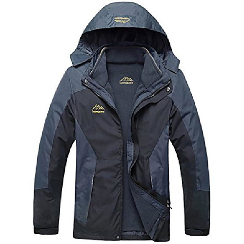 

Women's Men's Hiking 3-in-1 Jackets Winter Outdoor Waterproof Lightweight Windproof Breathable Winter Jacket Top Fishing Climbing Camping / Hiking / Caving Women's rose red Men's black Women's red